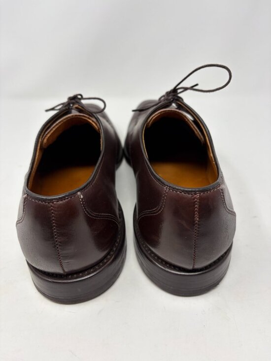 Allen Edmonds men\'s Burton dress shoes 10 D brown leather square toe oxford main image 7